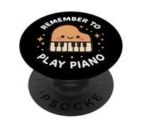 « Remember to Play Piano » - Musique Mignonne et Amusante PopSockets PopGrip Adhésif