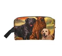 Remerciement du Chien Golden Retriever du Laboratoire du Labrador d'automne, Trousse de Maquillage Trousse à cosmétiques Trousse de Toilette de Voyage Portable Organisateur de Pochette de Maquillage