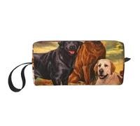 Remerciement du Chien Golden Retriever du Laboratoire du Labrador d'automne, Trousse de Maquillage Trousse à cosmétiques Trousse de Toilette de Voyage Portable Pochette de Maquillage
