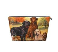 Remerciement du Chien Golden Retriever du Laboratoire du Labrador d'automne, Trousse de Toilette Trousse de Maquillage Sac à cosmétiques Trousse de Toilette de Voyage Portable