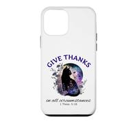 Remerciez Bible Verse Christian Pretty Garden Cat Coque pour iPhone 12 Mini