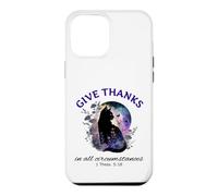 Remerciez Bible Verse Christian Pretty Garden Cat Coque pour iPhone 12 Pro Max
