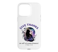 Remerciez Bible Verse Christian Pretty Garden Cat Coque pour iPhone 15 Pro Max