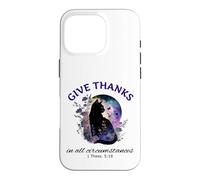 Remerciez Bible Verse Christian Pretty Garden Cat Coque pour iPhone 16 Pro