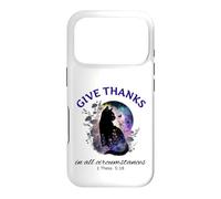 Remerciez Bible Verse Christian Pretty Garden Cat Coque pour iPhone 17 Pro