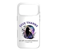 Remerciez Bible Verse Christian Pretty Garden Cat Coque pour iPhone 17 Pro Max