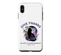 Remerciez Bible Verse Christian Pretty Garden Cat Coque pour iPhone XS Max