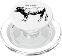 Remerciez Un Agriculteur Cow Sketch Graphic Support Local Farmers PopSockets PopGrip pour MagSafe