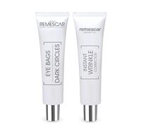 Remescar Poches & Cernes + Paupières Tombantes - Duo Soin Regard Effet Immédiat - Réduit Poches, Cernes et Paupières Relâchées - Contour des Yeux Homme & Femme - 2 x 8 ml
