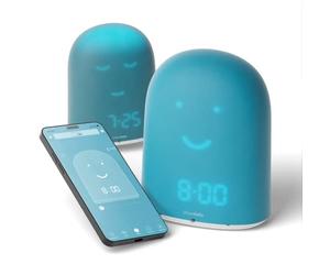 REMI - Babyphone + Réveil Enfant pour Apprendre à Dormir Plus - Suivi du Sommeil - Veilleuse - Boite à Histoires (Bleu)