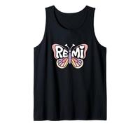 Remi Butterfly - Word Art personnalisé avec nom Mignon Débardeur