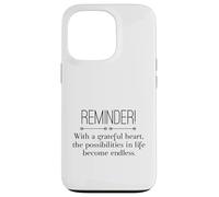 Reminder with A Grateful Heart Possibilities Endless Inspira Coque pour iPhone 13 Pro