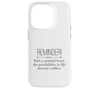 Reminder with A Grateful Heart Possibilities Endless Inspira Coque pour iPhone 14 Pro
