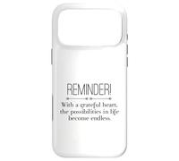 Reminder with A Grateful Heart Possibilities Endless Inspira Coque pour iPhone 17 Pro Max