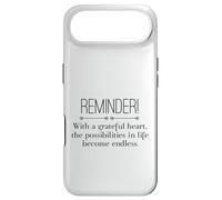 Reminder with A Grateful Heart Possibilities Endless Inspira Coque pour iPhone Air