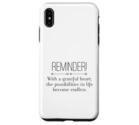 Reminder with A Grateful Heart Possibilities Endless Inspira Coque pour iPhone XS Max