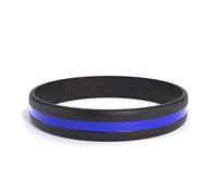 Reminderband Thin Blue Line Bracelet - Silicone Police Wristband (Medium)