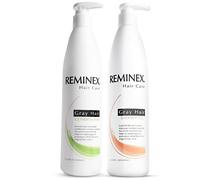 Reminex Hair Care Shampooing et après-shampoing anti-gris pour aider à restaurer la couleur des cheveux gris.