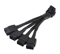 Remingtape 1 câble PCI-E 4 x 8 broches vers 16 broches (12+4) PCI-E 5.0 12VHPWR mâle coudé à 90 degrés GPU RTX4090 RTX4080 série P8X4 vers 16PIN-B