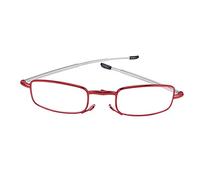 Remingtape 1 paire de lunettes de lecture compactes et pliables avec mini étui de transport à rabat pour homme et femme + 2,0 rouge
