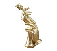 Remingtape 1 pièce cadeau de mariage créatif pour la Saint-Valentin, mains tenant les mains en résine statue de fleurs, mains avec sculpture de rose