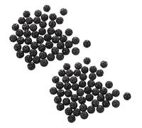 Remingtape 100 Pcs 18mm Diametre Noir Boules Biologiques pour Aquarium Filtre de Bassin
