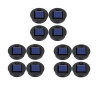 Remingtape 12 Pièces de Remplacement de Lumière Solaire en Tête de Lanterne Suspendue Extérieure Pièces de Lumière Solaire Rondes Lumières Solaires Étanches