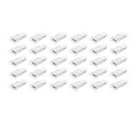 Remingtape 30 Pcs Enfants T-Forme en Plastique Sucette Clips Sucette Dummy Style Porte-Badge Blanc