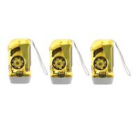 Remingtape 3X 3 LEDs Dynamo Wind Up Lampe de Poche Pressage A La Main Manivelle Caoutchouc Naturel Lampe de Poche sans Piles