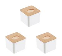 Remingtape 3X Boîte à Mouchoirs Carrée Boîte à Mouchoirs avec Couvercle en Bois Mini Boîte à Mouchoirs en Bois Amovible