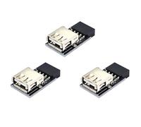 Remingtape 3X Connecteur Adaptateur USB 9 Broches vers 1 Port, Carte MèRe Interne PC, Convertisseur 9 Broches vers USB 2.0 de Type Une pour Ordinateur de Bureau