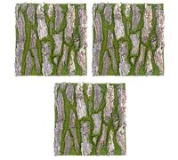 Remingtape 3X Simulation Écorce d'arbre Maison Canalisation Décoration Fausse écorce d'arbre Mousse Verte Décoration de Mariage Herbe Mur Plantes Artificielles B