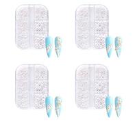 Remingtape 4 Boîte Perle Décorations Ongles Charms Rondes Pièces d'Ongles Or Acier Perles Balles Nail Art Accessoires (Color : ZZ13)