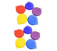 Remingtape 4 Pièces Couvercle de Nourriture de Boîte de Conserve de Compagnie RéUtilisablede Conserve d'animaux de Compagnie Frais Imprimé Capsules de Couvercle en Plastique,Couleur Aléatoire