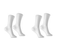 Remingtape 4 PièCes Mannequin Pied Chaussette ModèLe Femme Pied Chaussette Affichage Bas Court Cheville Bracelet PréSentoir, Blanc