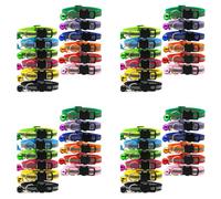 Remingtape 48 Pièces Séries Réfléchissantes Les Colliers de Chat Boucle de Sécurité à Libération avec Cloche Réglable 19-32 cm (12 Couleurs)