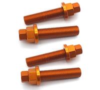 Remingtape 4X Blocs D'Essieu Vis de Boulon de Réglage de ChaîNe pour SX SXF EXCF 125 150 250 350 450 530 690 (Orange)