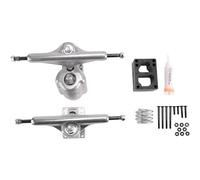 Remingtape 6,25 Surf Skate Truck Alliage d'aluminium Pays Surf Skate Planche Camion Alimentation Partielle Support à Ressort Rotatif, Argent