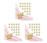 Remingtape 60 Pièces Ronds de en Feuille d'or - Rond de en Ou pour Serviettes de Table - Ronds de de Vacances Ronds de d'automne pour la Fête