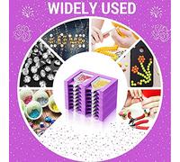 Remingtape 64 fentes pour peinture diamant plateau organisateur peinture diamant accessoires plateau diamant peinture outils kits organisateur violet