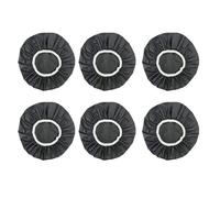 Remingtape 6Pcs Bonnet de Douche ImperméAble Domestique, Bonnet de Bain, Ensemble de Cheveux de Bonnet de Douche ÉLastique pour HôTel (Noir)