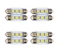 Remingtape 8X C5W 3 LED SMD 5050 36mm Plaque Xenon Blanc Ampoule Navette Festons Dome Plafonnier Voiture