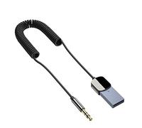 Remingtape Adaptateur auxiliaire Bluetooth USB vers 3,5 mm - Adaptateur auxiliaire pour voiture - Récepteur Bluetooth 5.0 HD - Appel AUX