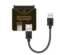 Remingtape Adaptateur USB vers SAS 29 broches vers USB3.2 GEN1 Convertisseur Riser disque dur 12 V/3 A Alimentation prise UE