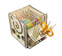 Remingtape Bol de fil en bois tout-en-1, outil de tricot multifonction, bol de fil en bois, organisateur de rangement de fil, pièces de rechange, accessoires