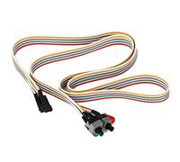 Remingtape Câble d'alimentation ATX pour carte mère PC 2 interrupteurs avec lumière LED marche/arrêt/réinitialisation
