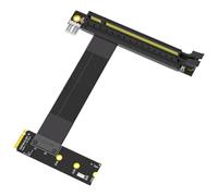 Remingtape Câble Riser M.2 NVME vers PCIE X16 Adaptateur Rallonge Graphique 90 Degrés PCI Express 3.0 16X vers M Key Riser Câble B