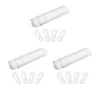 Remingtape Corde de Drisse de Mât de Drapeau de 50 Pieds X 1/4 Pouces avec Pinces de Crochet de Mât de Drapeau de 12 PièCes, Accessoires de Mât de Drapeau ExtéRieurs Compatibles