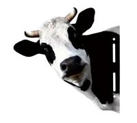 Remingtape Décoration de cour en fer - Vache mignonne - Décoration de cour - Art métallique décoratif - Bétail qui regarde - Ferme - Clôture pour animaux - Décoration d'art