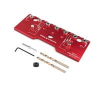 Remingtape Dispositif de goupille d'étagère, espacement de 32 mm, guide de perçage pour goupilles d'étagère en alliage d'aluminium, gabarit précis pour d'armoire avec trous droits